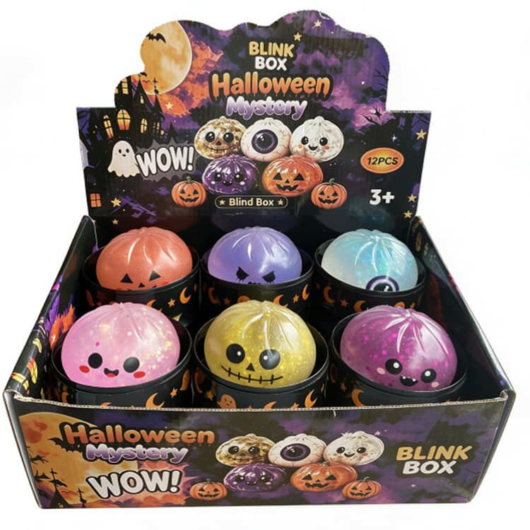 肉まん もちもち ハロウィンスクイーズ ぷにぷに せいろ ケース付き おもちゃ 子供 低反発 ストレス解消 癒しグッズ 肉まんスクイーズ 中華まん 大人 3個セット 握る玩具 3個セット ふわふわ オシャレ 握って遊ぶ ギフト プレゼント anuenue-k-10009963 アヌエヌエ サンプル画像3