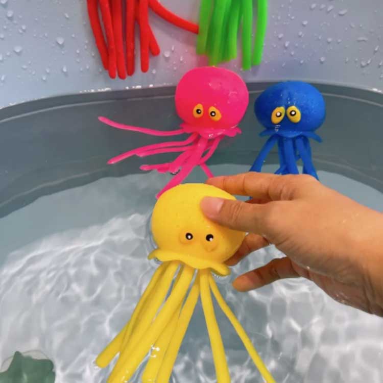 スプラッシュボール ウォーターバルーン スプラッシュ 繰り返し みずふうせん 割れない水風船 再利用 3個セット 噴水のおもちゃ 水風船 たこ星人 タコ おもしろい 子供 キッズ こども お風呂 おもちゃ 水風船合戦 おもしろい