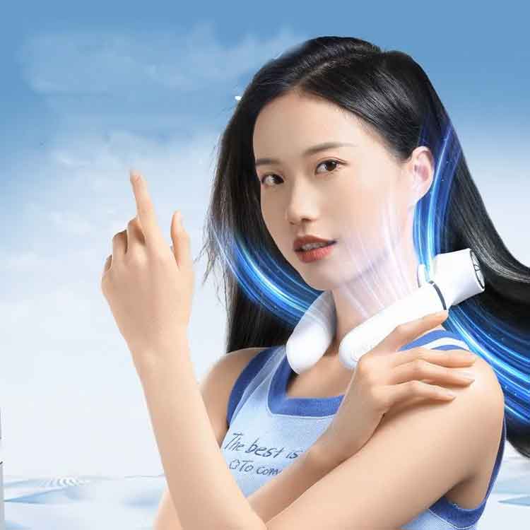 首掛け扇風機 持ち運び クール 羽なし 1秒で冷える！ネッククーラー ネックファン ハンディファン 首かけ扇風機 接触涼感 扇風機 首かけ 軽量 冷感 冷却プレート付 携帯扇風機 静音 ハンディファン ネック クーラー ファン 小型 熱中症対策 高温対策 通勤 ひんやり