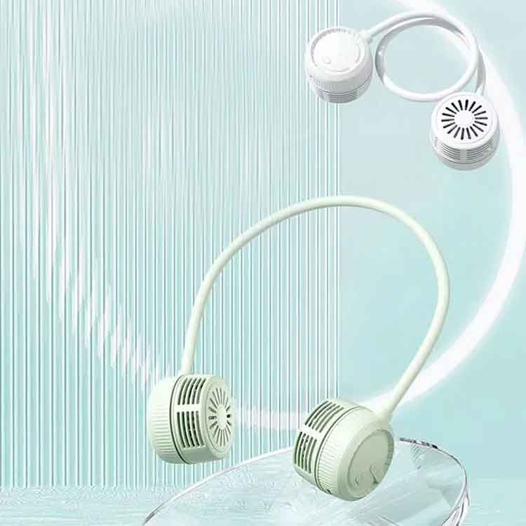 くるくるネックファン 首かけ扇風機 ネックファン 扇風機 静か 暑さ対策 静音 ネッククーラー 羽根なし 扇風機 持ち歩き 軽量 巻いてコンパクト収納 首かけ ハンディファン ハンズフリー 持ち歩き ミニファン 小型 コンパクト ミニ 小さい 髪の毛巻き込み防止