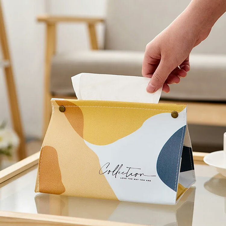 おしゃれ ティッシュケース 家庭用 ティッシュカバー 車 ティッシュボックスケース 北欧 かわいい 革 レザー調 2個セット [3]