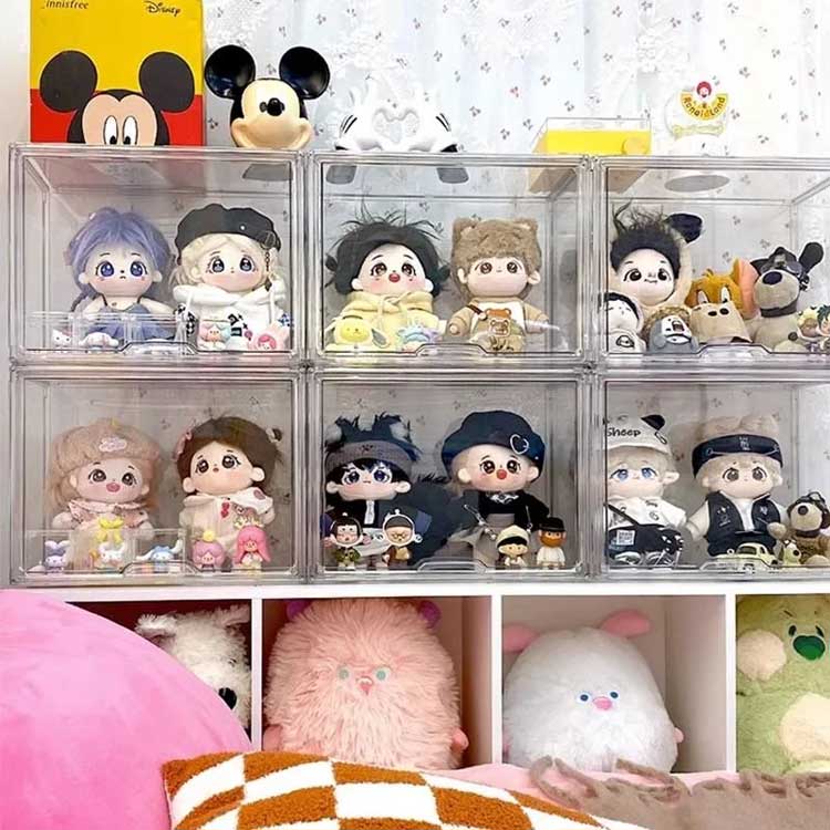 クリア フィギュアケース マグネット式扉 おもちゃ/靴/書類/化粧品/小物収納 フィギュアケース アクリルケース 前開き ディスプレイケース 積み重ね可能 透明ケース コレクションケース 収納ケース 組立簡単 多機能 大容量 おしゃれ 耐荷重 送料無料