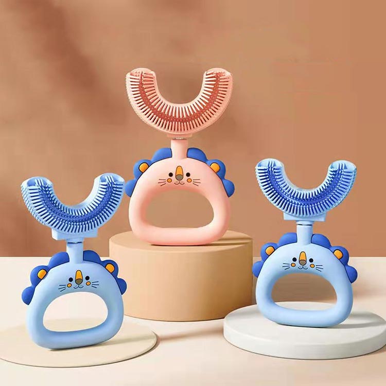 歯ブラシ 歯ブラシ 【2個セット】 U字型歯ブラシ 子供用 シリコン 乳歯 仕上げ磨き...