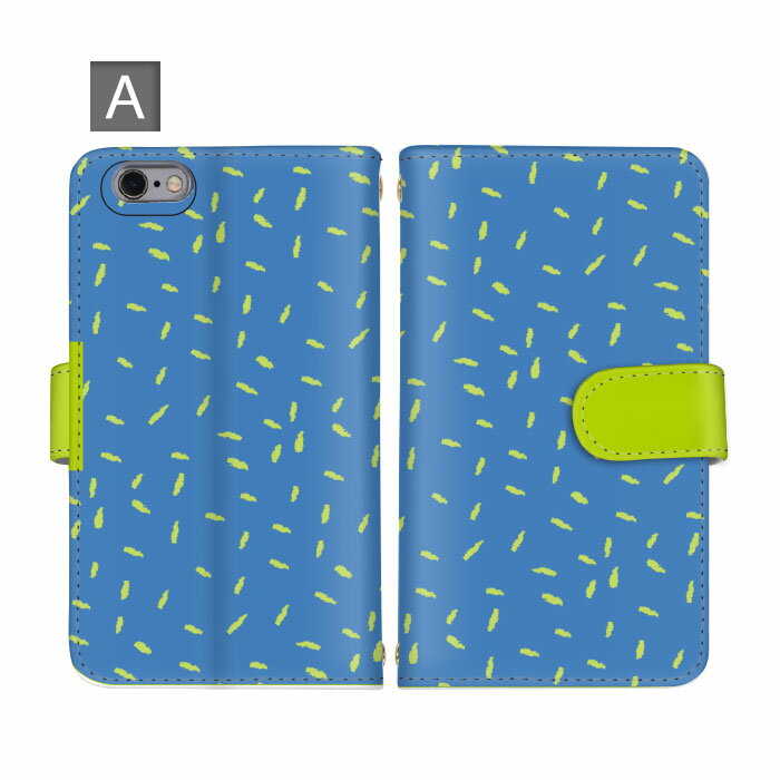 iPhone 15 ケース 手帳型 スマホケース 全機種対応 手描きポップ 個性的 手描きデ...