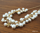 メール便送料無料!!パールのデザインネックレス#ne150 | アクセサリー 結婚式 フォーマル パーティーネックレス パーティー パーティ かわいい レディース フォーマルアクセサリー 大ぶり 二次会 お呼ばれ 入学式 入園式 ビジュー パールアクセサリー