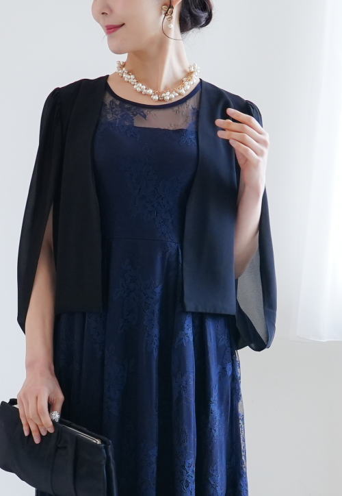 ボレロ 結婚式 『上質 』 ジャケット レディース 長袖 大きいサイズ セミフォーマ...