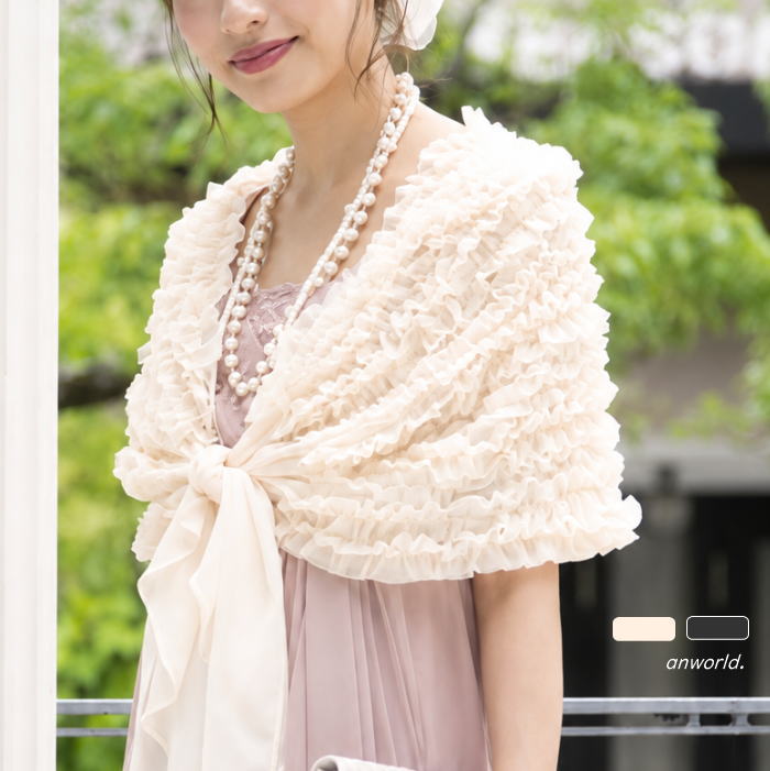 ボレロ 結婚式 『上品なフリル』シ�