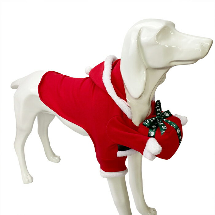 クリスマス 衣装 猫 犬 サンタクロース パーカー かわいい サンタクロースに変身 プレゼント ドッグウェア ペット用 クリスマスコスチューム フード付き コスプレ 着せやすい コスチューム 仮装 小型犬 変身 変装 可愛い オシャレ 2