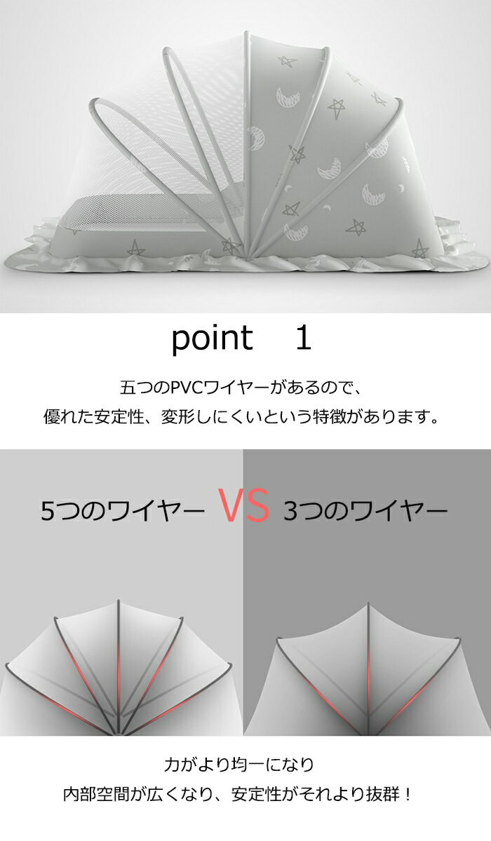 蚊帳 ベビー用 赤ちゃん蚊帳 折り畳み式 ベビーベッド 赤ちゃん用 かぶせるだけ子供 幼児 蚊よけ 虫よけ 虫防止 底なし 収納便利 持ち運び便利 100x55x53cm 120x60x63cm ホーム 屋外 キャンプ 旅行 出産祝い おしゃれ 寝具