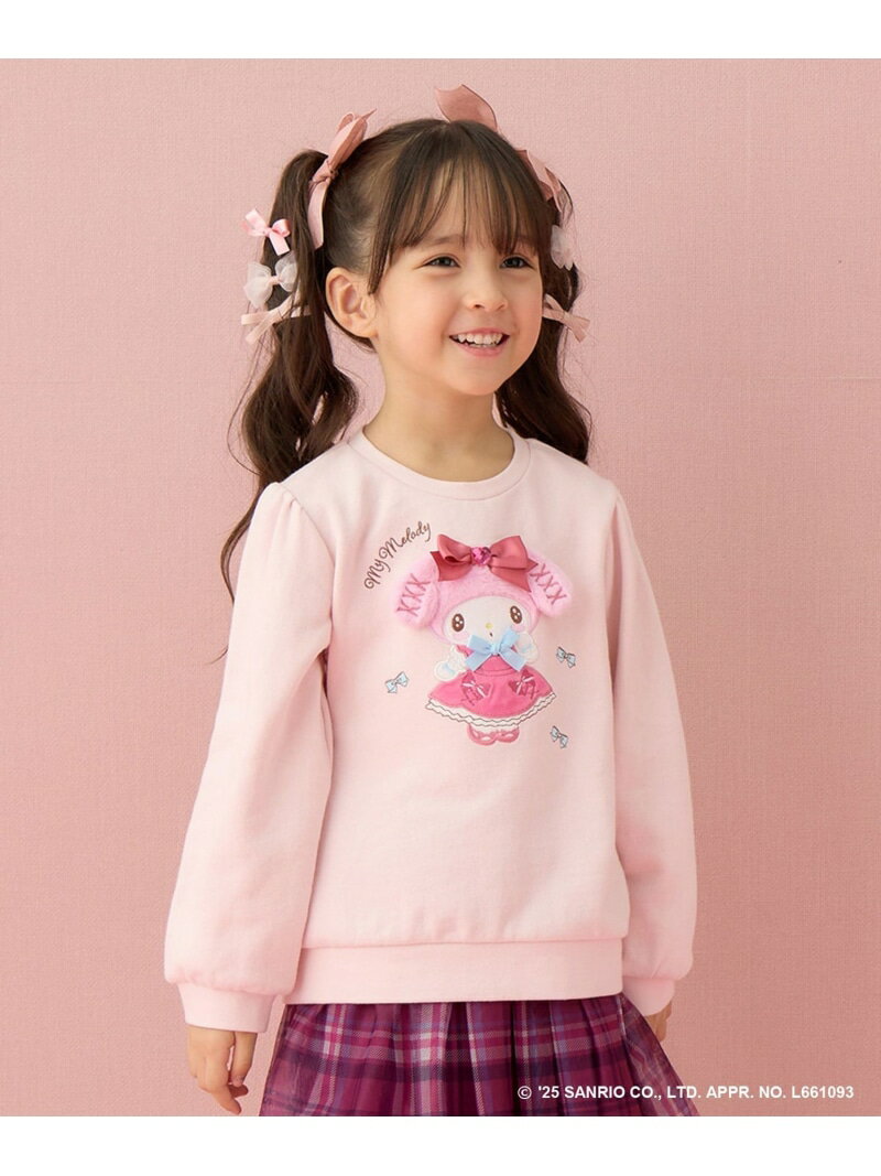 【マイメロディ&クロミ×ANY KIDS】アップリケ トレーナー ANY KIDS エニィ トップス スウェット・トレ..