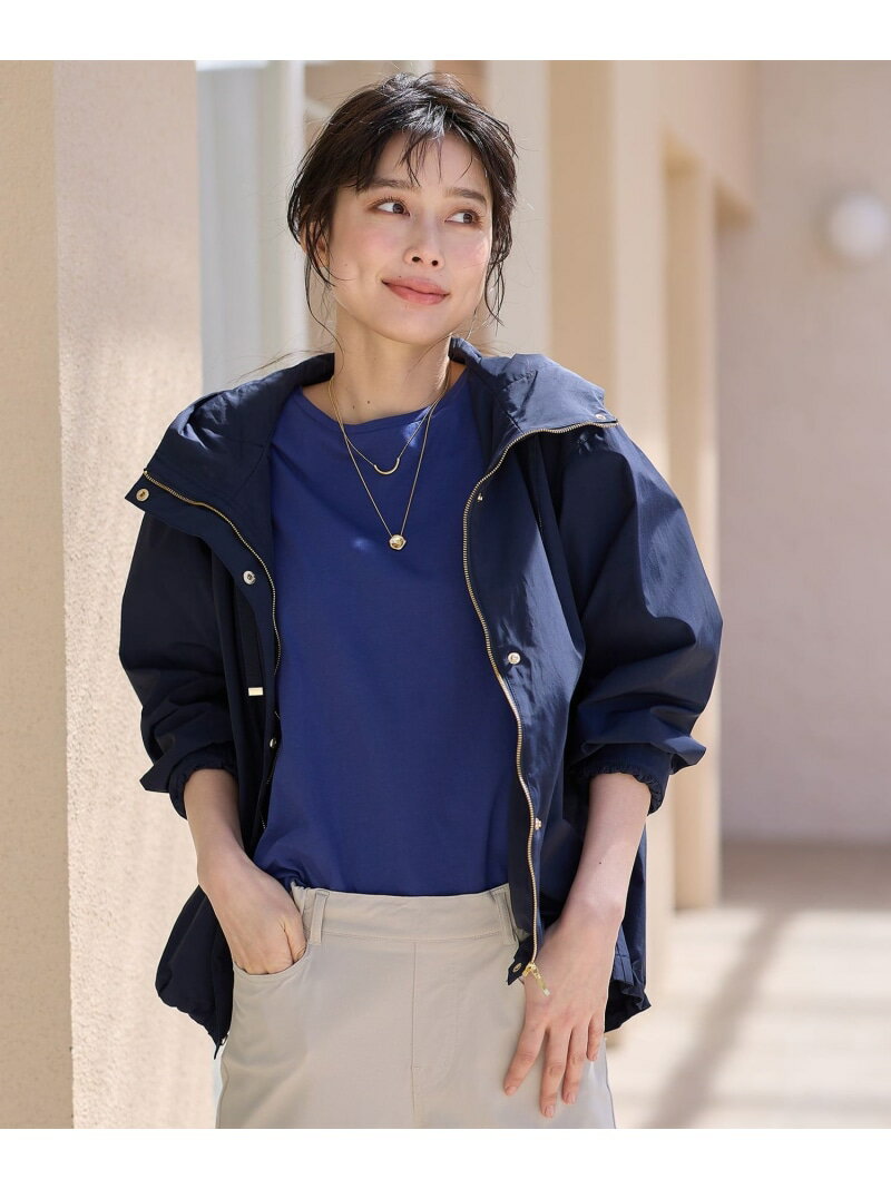 【撥水/UVケア/手洗い可】ラク映え撥水マウンパ any FAM L エニィファム ジャケット・アウター マウンテンパーカー ネイビー ベージュ ブラウン グリーン ブルー【送料無料】[Rakuten Fashion]のサムネイル