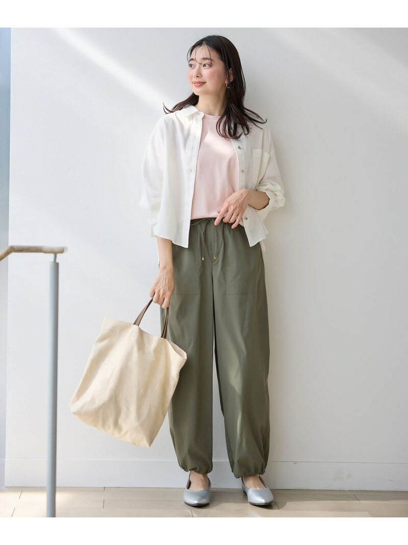 【SALE／30%OFF】【洗濯機可/ウエストゴム】撥水ナイロンベイカーパンツ any FAM L エニィファム パンツ その他のパンツ ベージュ ブラック カーキグリーン【RBA_E】【送料無料】[Rakuten Fashion]