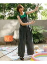 【SALE/30%OFF】【南明奈さんコラボ】撥水サロペット any FAM エニィファム オールインワン・オーバーオール オーバーオール・サロペット グレー【...