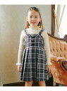 【SALE/30%OFF】チェックプリーツジャンパースカート any FAM KIDS エニィファム ワンピース・ドレス ジャンパースカート ピンク グレー【R...