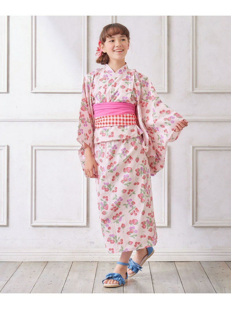 ロング丈 浴衣 セット any FAM KIDS エニィファム 着物・浴衣・和装小物 着物【送料無料】[Rakuten Fashion]のサムネイル