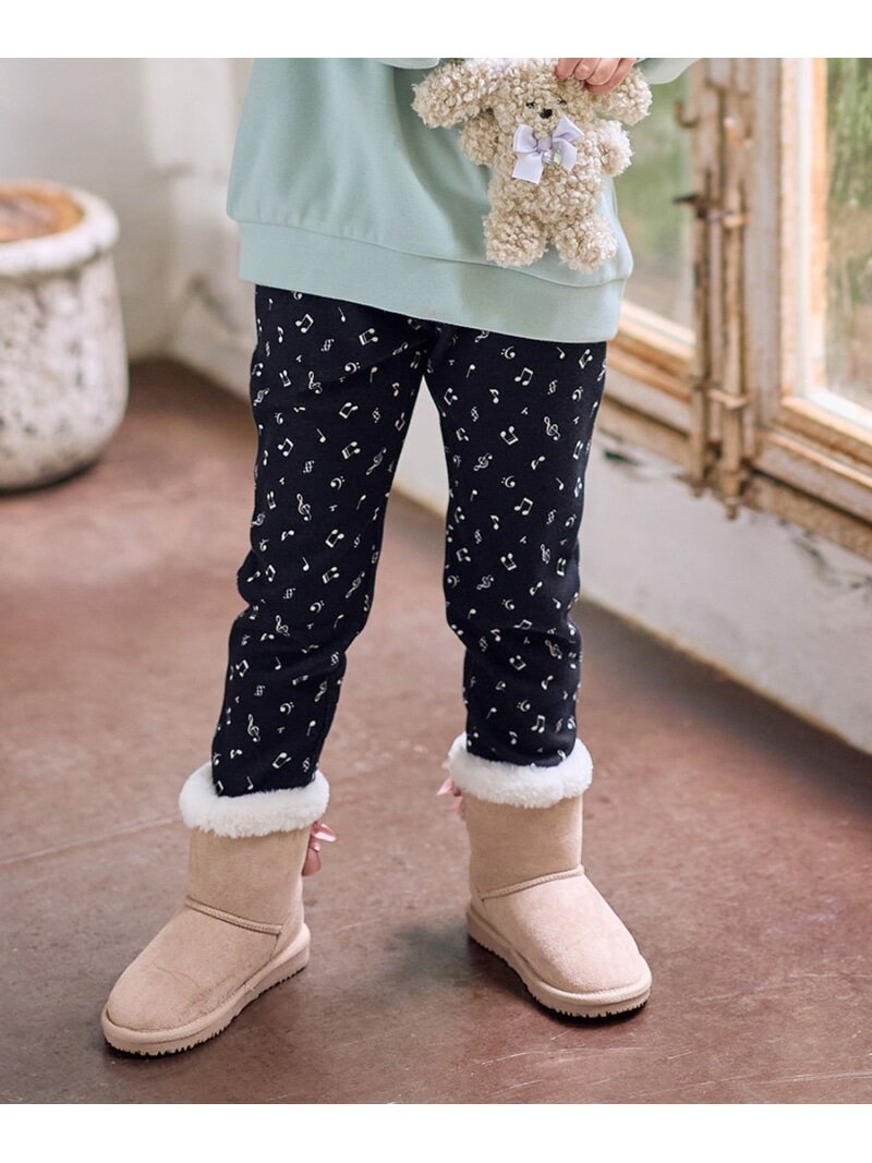 7days 裏シャギー 総柄ガーリーパンツ ANY KIDS エニィ パンツ その他のパンツ ブラック ピンク ネイビー[Rakuten Fashion]