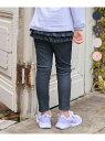 【SALE/30%OFF】【WEB限定】フリル付き総柄レギンス any FAM KIDS エニィファム 靴下・レッグウェア レギンス・スパッツ ピンク パープル...
