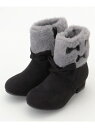 【SALE/30%OFF】フェイクファーリボンブーツ any FAM KIDS エニィファム シューズ・靴 ブーツ ピンク ブラック ブラウン【RBA_E】【送...