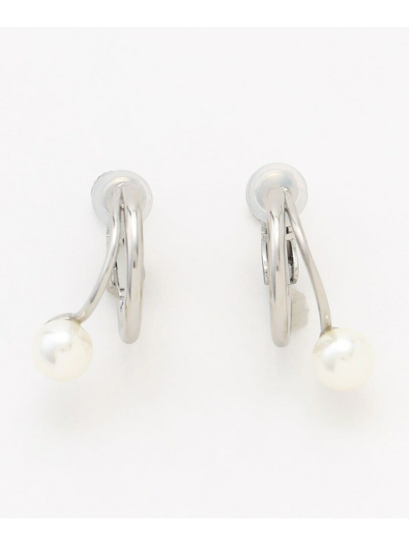 2連パールフープイヤリング(両耳用) ANY エニィ アクセサリー・腕時計 イヤリング・イヤーカフ ゴールド シルバー[Rakuten Fashion]