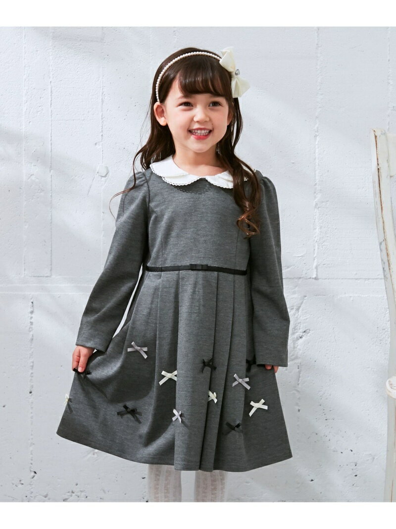 Any 人気ブランドの Fam キッズ ワンピース エニィファム Kids ネイビー Fashion グレー ワンピースその他 衿付きワンピース Rakuten