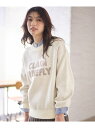 【SALE/50%OFF】【洗濯機可】スウェットライクフェザーロゴニット any FAM L エニィファム トップス ニット レッド グレー ブルー ブラウン【...