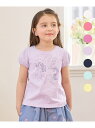 【WEB限定】7days プリント 半袖 Tシャツ any FAM KIDS エニィファム トップス カットソー・Tシャツ パープル ピンク ホワイト グリーン...
