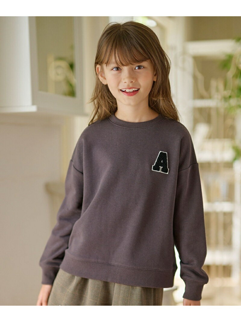 【SALE／50%OFF】刺繍トレーナー any FAM KIDS エニィファム トップス スウェット・トレーナー グレー ベージュ レッド【RBA_E】[Rakuten Fashion] 1