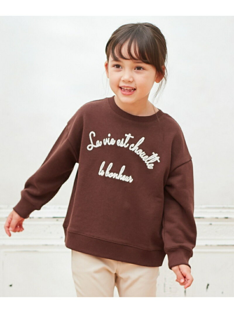 【SALE／50%OFF】刺繍トレーナー any FAM KIDS エニィファム トップス スウェット・トレーナー グレー ベージュ レッド【RBA_E】[Rakuten Fashion] 3