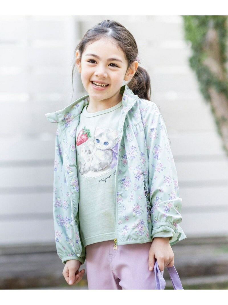 【SALE／20%OFF】裾ペプラム 花柄 ブルゾン ANY KIDS エニィ ジャケット・アウター ブルゾン・ジャンパ..