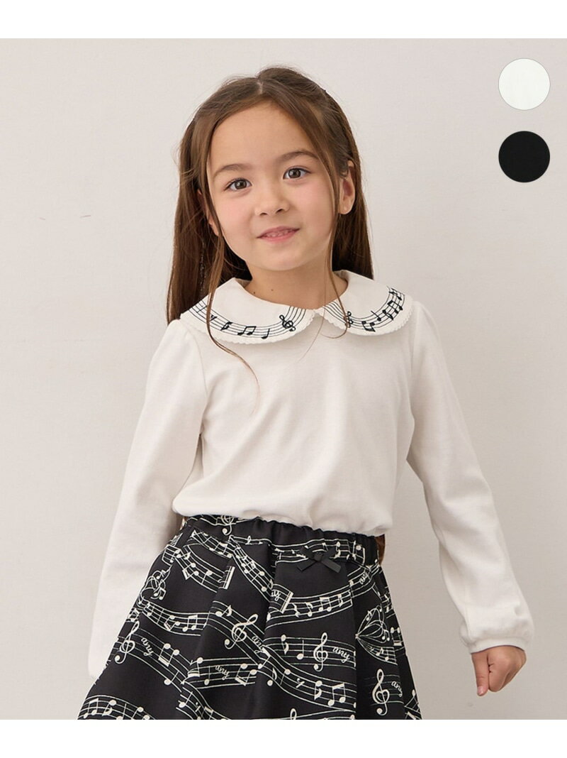 音符ブラウス ANY KIDS エニィ トップス カットソー・Tシャツ ブラック ホワイト【送料無料】[Rakuten Fashion]のサムネイル