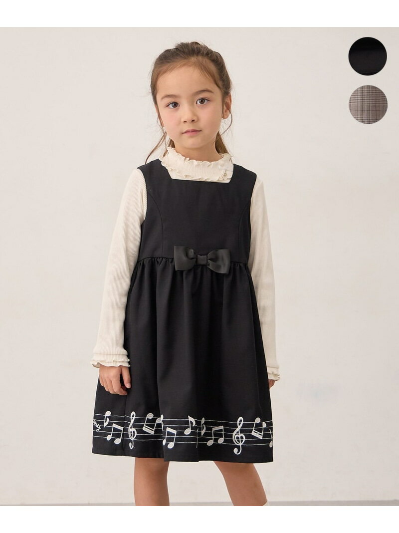 メロディジャンパースカート ANY KIDS エニィ ワンピース・ドレス ジャンパースカート ブラウン ブラック【送料無料】[Rakuten Fashion]