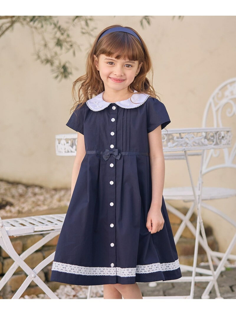 【SALE／20%OFF】襟付き 半袖 ワンピース ANY KIDS エニィ ワンピース・ドレス ワンピース ネイビー【R..