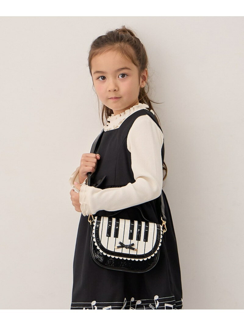 鍵盤モチーフ2WAYバッグ ANY KIDS エニィ バッグ ショルダーバッグ パープル ブラック【送料無料】[Rak..