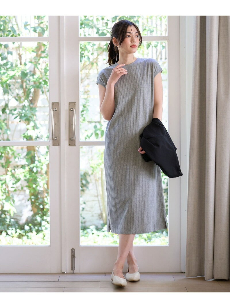 【SALE／20%OFF】【洗濯機可/接触冷感/UVカット】汗ジミ防止テレコワンピース ANY エニィ ワンピース・ドレス ワンピース ネイビー ブラック グレー【RBA_E】【送料無料】[Rakuten Fashion]