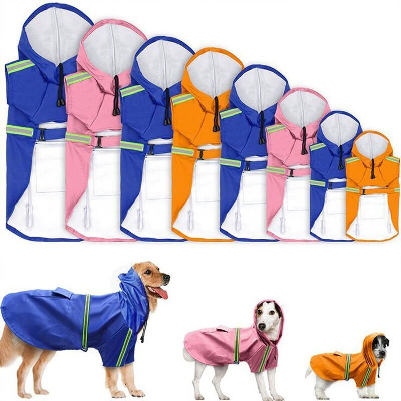 犬 スポーティー 雨具 犬の服 着せやすい かわいい ポンチョ 中型犬 防水 レインコート 犬用 ドッグウェア 反射テープ 撥水 犬 雨の日