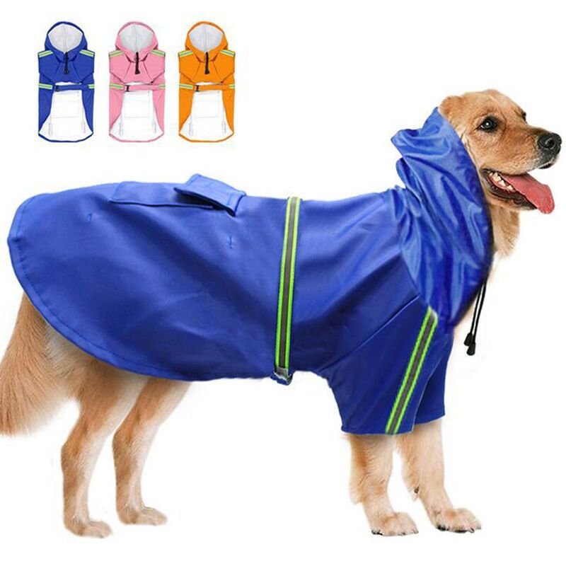 犬 スポーティー 雨具 犬の服 着せやすい かわいい ポンチョ 中型犬 防水 レインコート 犬用 ドッグウェア 反射テープ 撥水 犬 雨の日