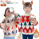 クリスマス 90 100 裏起毛 140cm ハイネック スウェット 110 120 男の子 130 子供 ジュニア トレーナー トップス クリスマス衣装 ルー...