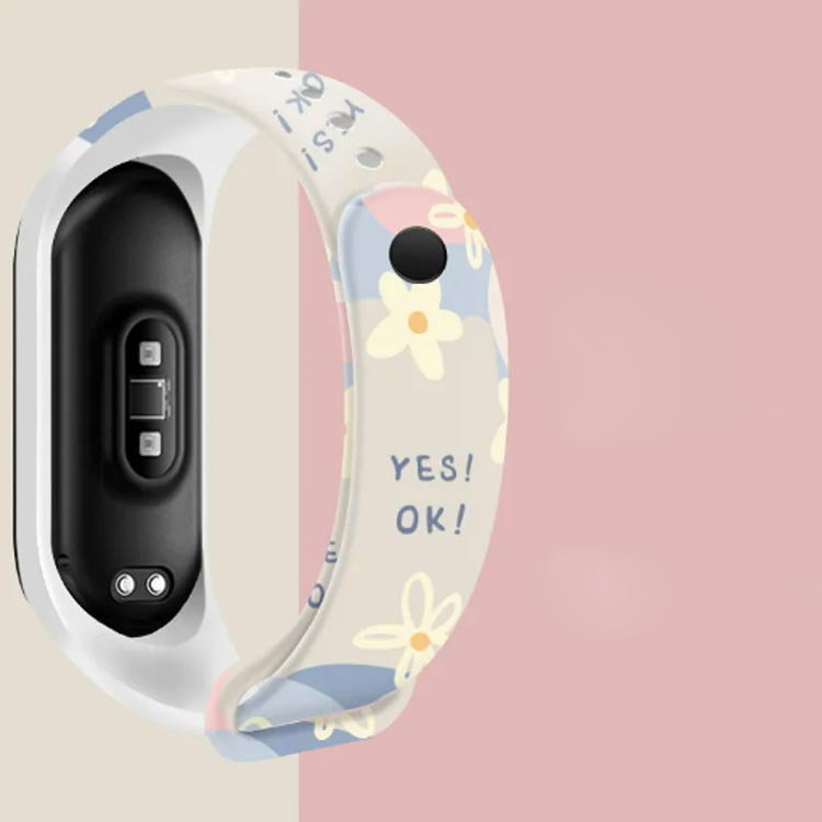 Xiaomi Mi Band 3 4 5 6 交換ベルト スマートウォッチ 交換バンド TPU シャオミ スマートバンド 替えベルト 総柄 花柄 mi band6 mi band5 mi band4 3 交換用ベルト 腕時計ベルト 時い 通勤 スポーツ ギフト 送料無料