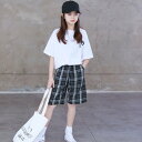 子供服 韓国 セットアップ tシャツ 半袖 男の子 夏 チェック柄 女の子 子ども服 韓国 ショーツ 130 140 150 160 165cm 親子 レディース