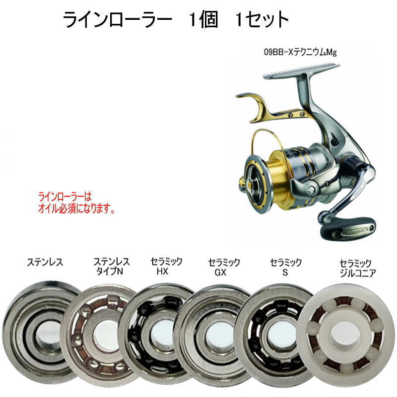 【ラインローラー 専用ベアリング】 シマノ 09 BB-X テクニウム Mg 専用 ステンレスベアリン 各種 セラミック ベアリング 各種【7-4-2mm 1個...