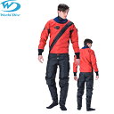 ワールドダイブ IC9700R シェルドライスーツ ドライスーツ シェル DRY SUITS スラッシュフロントエントリー ダイビング スキューバ スクーバ レディース 女性軽量 高強度 撥水 プロ 防寒 保温 暖か 防風 脱着 冬