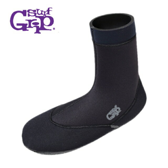Rakuten - SURF GRIP thermo BLACK＋ Round Sox 5mm サーフブーツ スサーフグリップ ブーツ サーフィン ブーツ 保温ブーツ 起毛 サーフソックス ウィンターブーツ