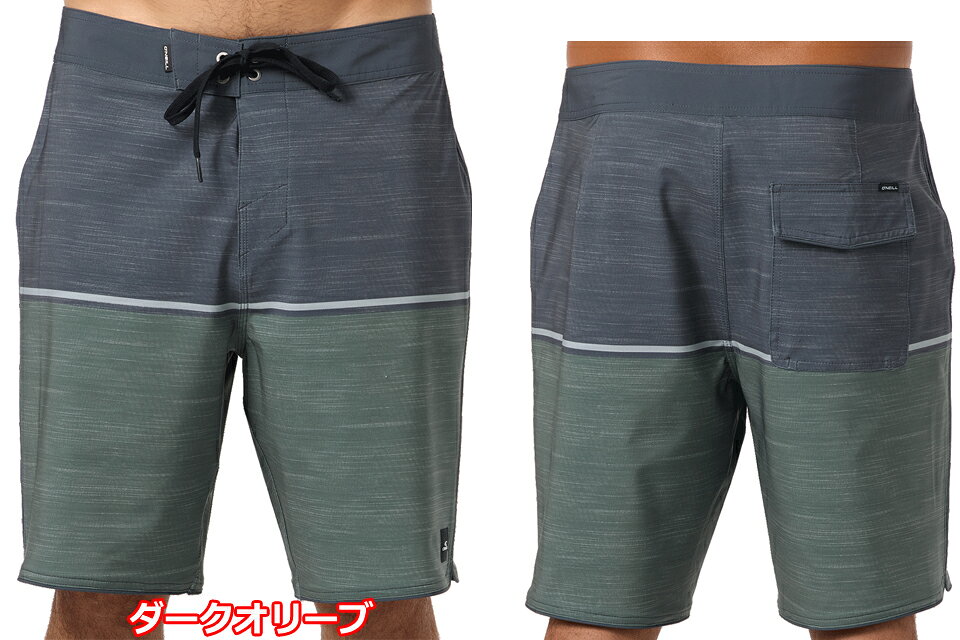 GOOD TIMEのO'NEILL SP2610609 HYPERFREAK MYSTO BLOCK SCALLOP 19ボードショーツ オニール ハイパーフリーク マイスト ブロック スカロップ 19サーフパンツ サーフトランクス サーフィン マリンスポーツメンズ 水着 19インチ丈｜アングル3