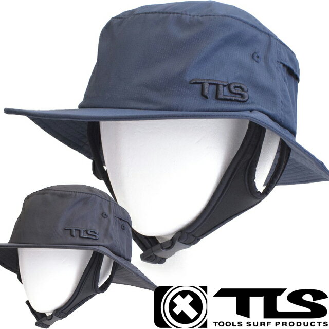 【TLS SURF HAT SPF50】 直射日光から頭部や顔を守り、体力の消耗を防ぐサーフハット ・防水＆撥水性の高い素材 ・SPF50 ・ホールド力を高めるストラップ付 ・落下防止スナップ留め ■ サイズ Mサイズ/頭回り:59cm Lサイズ/頭回り:61cm