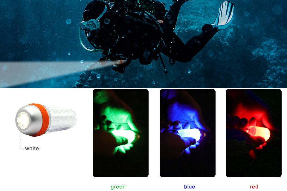 GOOD TIMEのORCATORCH SD03 水中ビーコン ダイビング ビーコンライトオルカトーチ Dive Beacon ダイブビーコン マーカー コンパクト｜アングル3