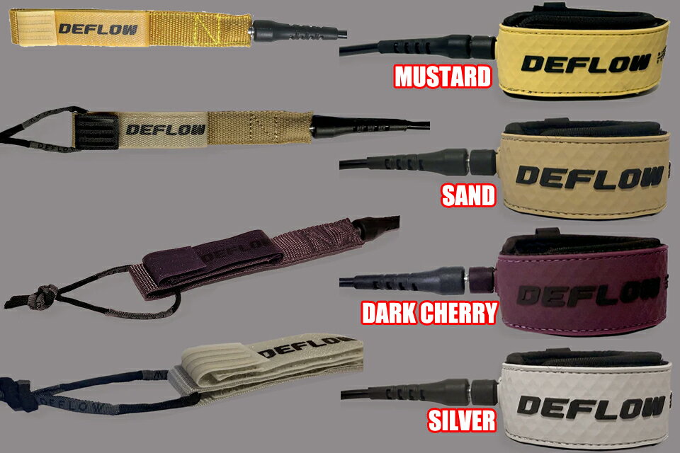 DEFLOW PREMIUM PERFORMANCE LEASH 7ft 7mm �꡼���女���ɥǥե��� �����ե��� �����եܡ��� �ܡ��ɥ꡼���� 7ft 7mm �ɥ��åץ�����