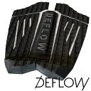 DEFLOW ERWIN TAIL PAD BLACK デッキパッド トラクションサーフィン サーフボード デッキパッチ テールパッド 3ピース デフロウ　デフロー