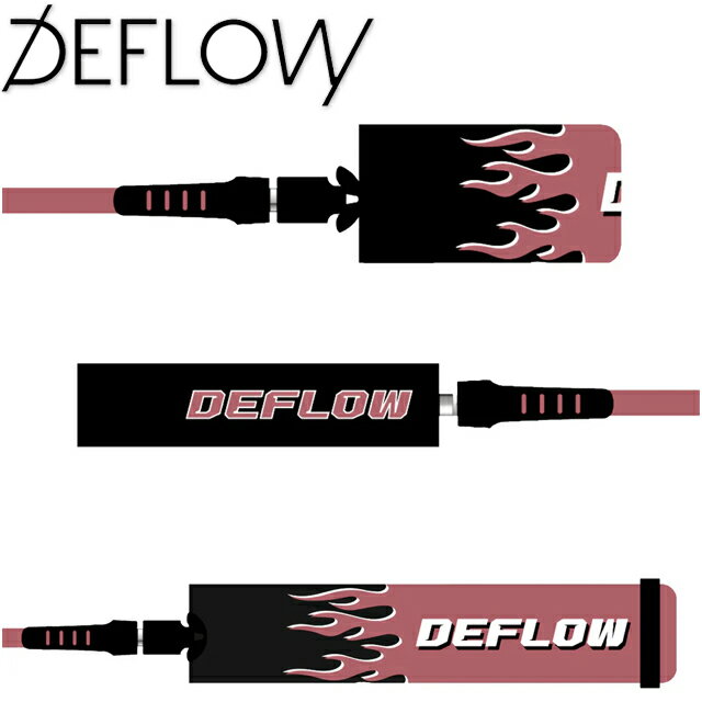 DEFLOW THE FIRED UP LEASH 5FT 6FT 5.5MM リーシュコード ドロップコードサーフボード コード サーフ..