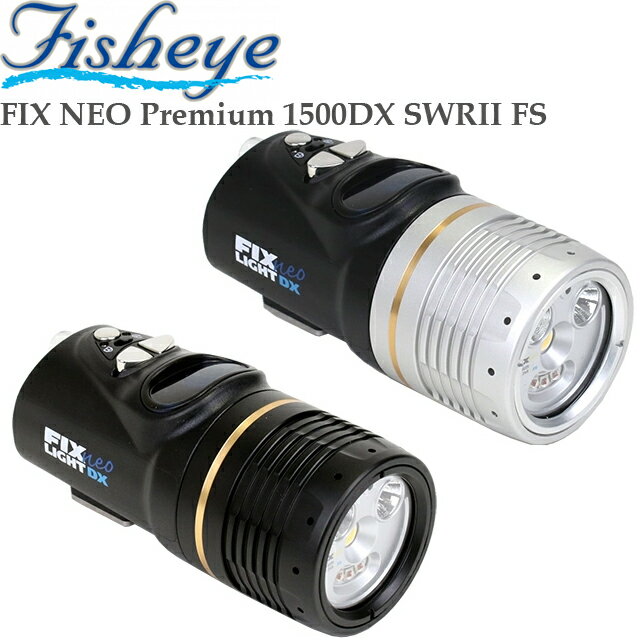 フィッシュアイ FIX NEO Premium 1500DX SWRII FS水中ライト 充電池 充電器付 LED 水中カメラ水中ビデオ ダイビング フィックスネオ