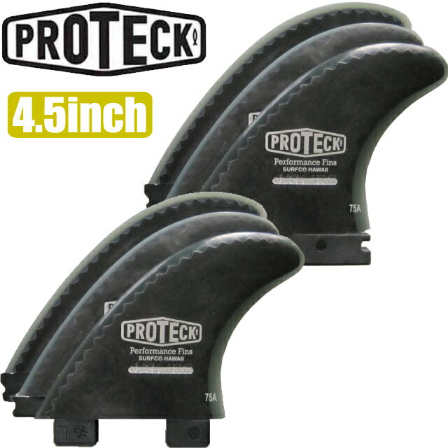 PROTECK 4.5 X-FOIL 80A FUTURE FCS BLACK/SMOKEトライフィンセット プロテック ボードフィン フューチャー スラスターフィン トライフィンサーフボード サーフィン フィン